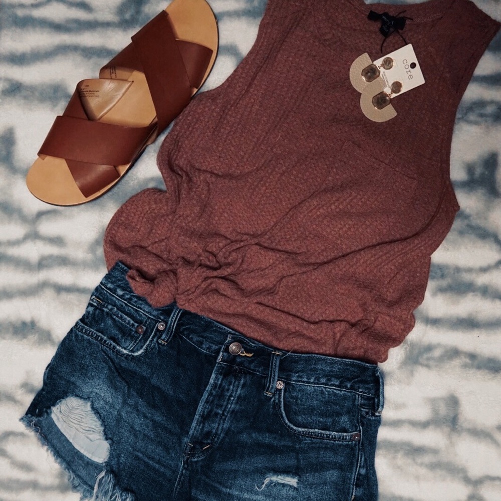 Waffle Knit Tank Top